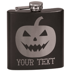 Halloween Pumpkin Black Flask Set (Personalized)