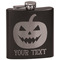 Halloween Pumpkin Black Flask - Engraved Front