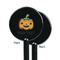 Halloween Pumpkin Black Plastic 5.5" Stir Stick - Single Sided - Round - Front & Back