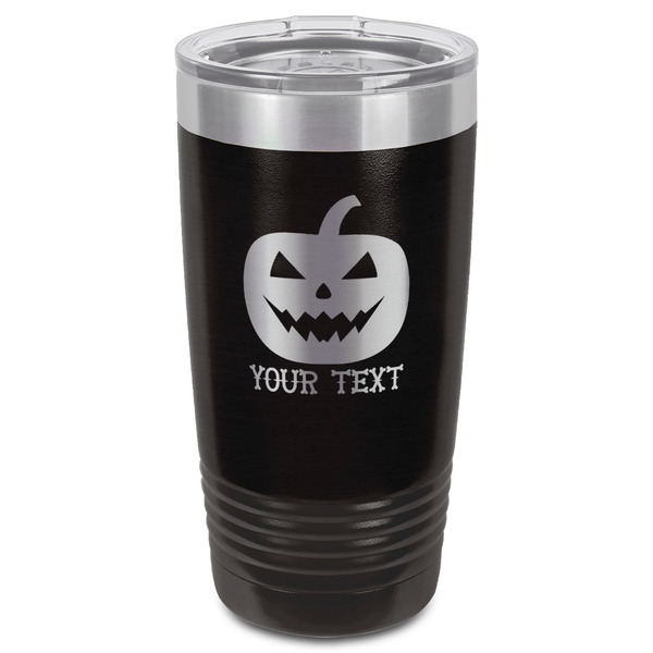 Halloween Pumpkin Black Polar Camel Tumbler - 20oz - Front