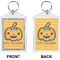 Halloween Pumpkin Bling Keychain (Front + Back)