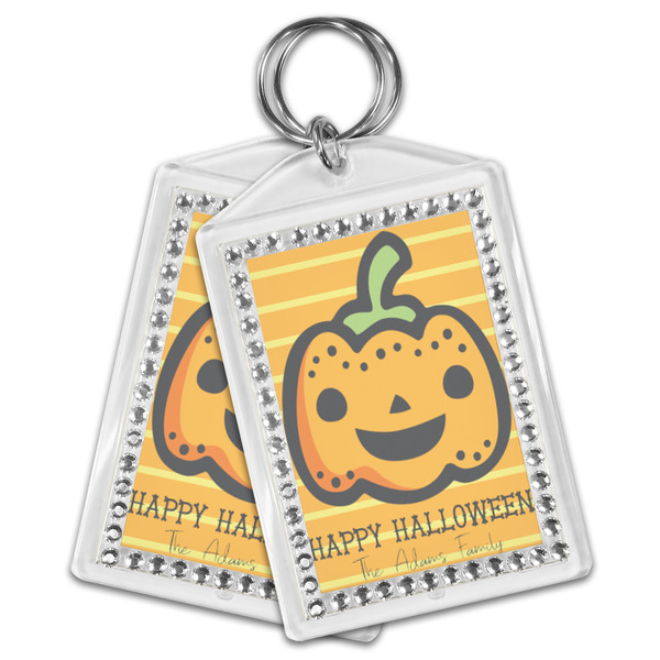 Halloween Pumpkin Bling Keychain - MAIN