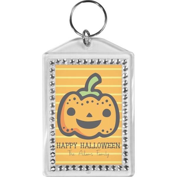 Custom Halloween Pumpkin Bling Keychain (Personalized)