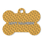 Halloween Pumpkin Bone Shaped Dog ID Tag (Personalized)