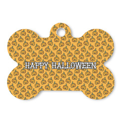 Halloween Pumpkin Bone Shaped Dog ID Tag (Personalized)
