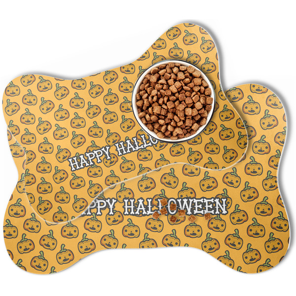 Halloween Pumpkin Bone Shaped Dog Mats - MAIN