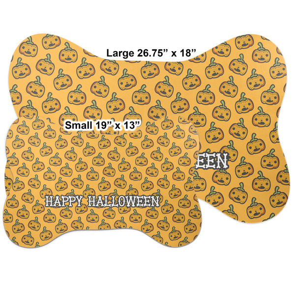 Halloween Pumpkin Bone Shaped Mat Comparison