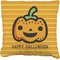 Halloween Pumpkin Burlap Pillow 16"
