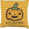 Halloween Pumpkin Burlap Pillow 18"