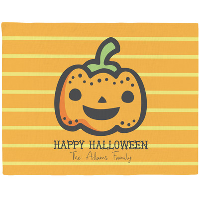 Halloween Pumpkin Woven Fabric Placemat - Twill w/ Name or Text