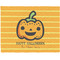 Halloween Pumpkin Woven Fabric Placemat - Twill w/ Name or Text