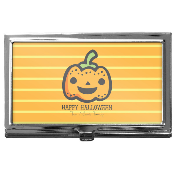 Custom Halloween Pumpkin Business Card Case