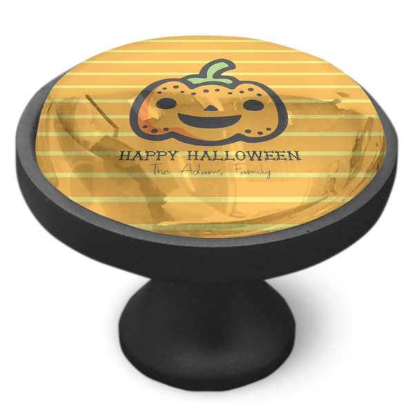 Halloween Pumpkin Cabinet Knob - Black - Side