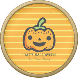 Halloween Pumpkin Cabinet Knob - Gold (Personalized)