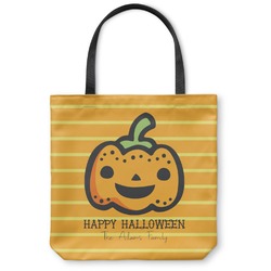 Halloween Pumpkin Canvas Tote Bag (Personalized)