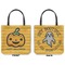 Halloween Pumpkin Canvas Tote - Front and Back