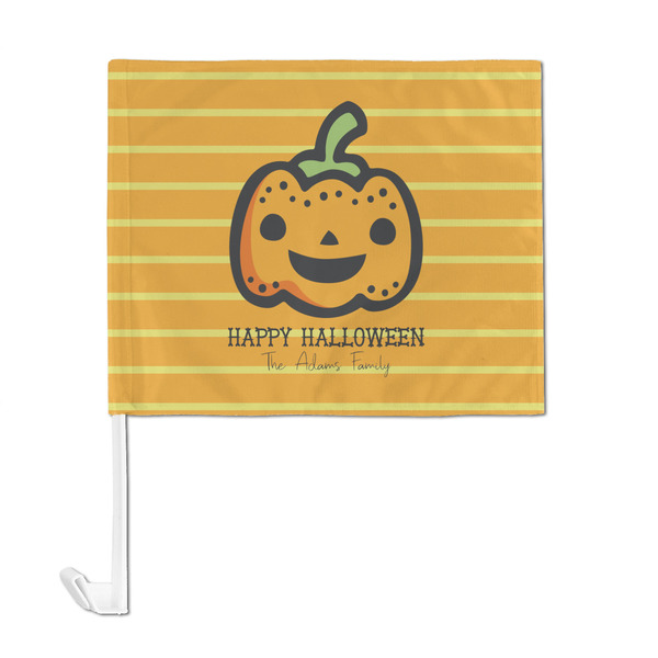 Halloween Pumpkin Car Flag - Large - FRONT