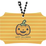 Halloween Pumpkin Rear View Mirror Ornament (Personalized)