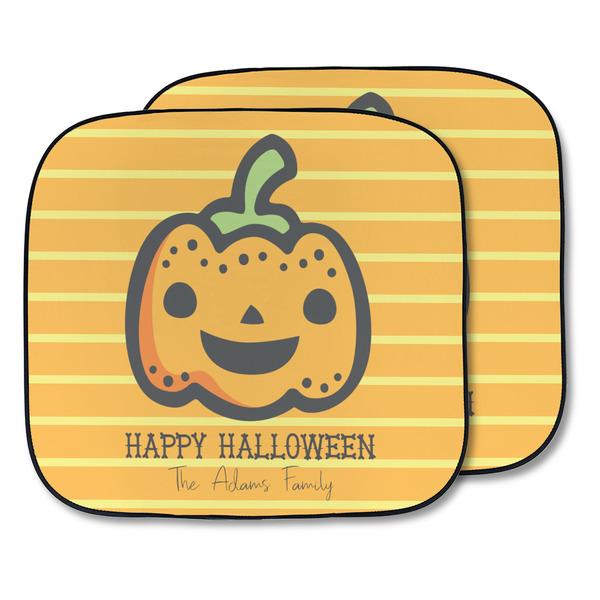 Custom Halloween Pumpkin Car Sun Shade - Two Piece (Personalized)