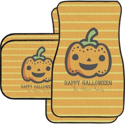Halloween Pumpkin Car Floor Mats Set - 2 Front & 2 Back (Personalized)