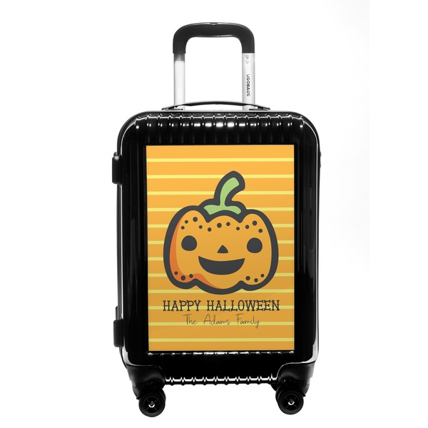 Custom Halloween Pumpkin Carry On Hard Shell Suitcase (Personalized)
