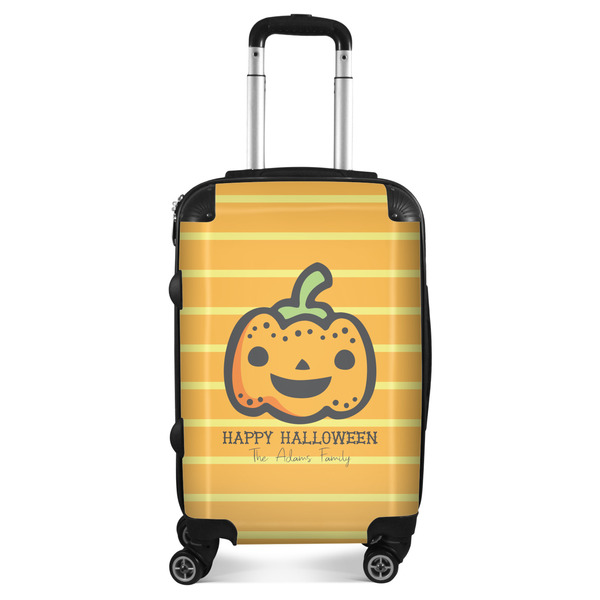 Custom Halloween Pumpkin Suitcase - 20" Carry On (Personalized)