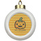 Halloween Pumpkin Ceramic Ball Ornament (Personalized)
