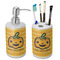 Halloween Pumpkin Ceramic Bathroom Accessories Set (Personalized)