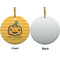 Halloween Pumpkin Ceramic Flat Ornament - Circle Front & Back (APPROVAL)