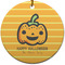 Halloween Pumpkin Ceramic Flat Ornament - Circle (Front)