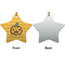 Halloween Pumpkin Ceramic Flat Ornament - Star Front & Back (APPROVAL)