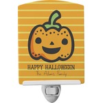 Halloween Pumpkin Ceramic Night Light (Personalized)