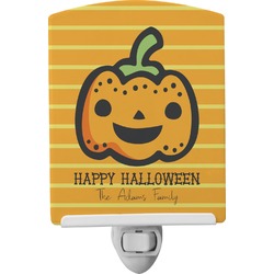 Halloween Pumpkin Ceramic Night Light (Personalized)