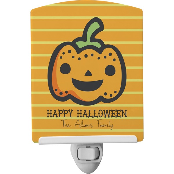 Custom Halloween Pumpkin Ceramic Night Light (Personalized)