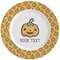 Halloween Pumpkin Ceramic Plate w/Rim