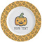 Halloween Pumpkin Ceramic Dinner Plates (Set of 4) (Personalized)