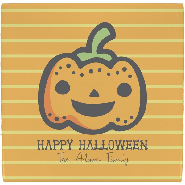 Custom Halloween Pumpkin Ceramic Tile Hot Pad (Personalized)