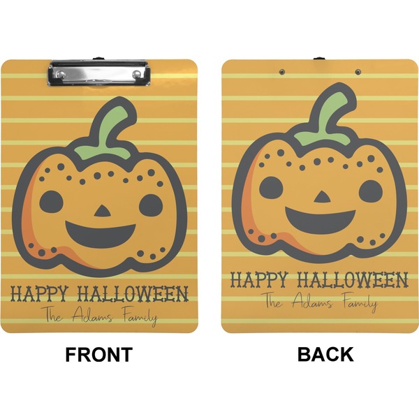 Halloween Pumpkin Clipboard (Letter) (Front + Back)
