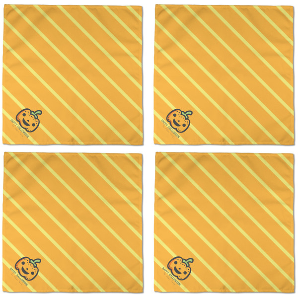 Halloween Pumpkin Cloth Napkins - Personalized Dinner (APPROVAL) Set of 4