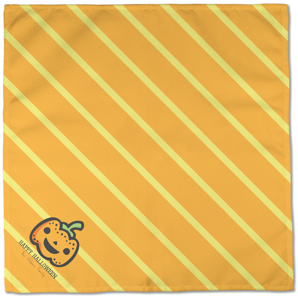 Halloween Pumpkin Cloth Napkins - Personalized Dinner (Full Open)