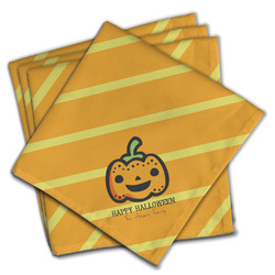 Halloween Pumpkin Cloth Napkins (Set of 4) (Personalized)