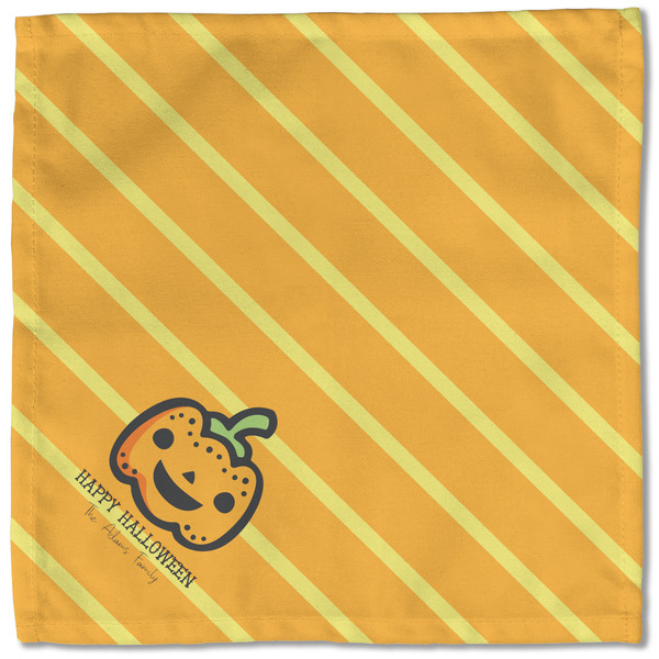Halloween Pumpkin Cloth Napkins - Personalized Lunch (Single Full Open)