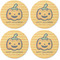 Halloween Pumpkin Coaster Round Rubber Back - Apvl