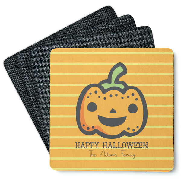 Halloween Pumpkin Coaster Rubber Back - Main