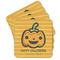 Halloween Pumpkin Coaster Set - MAIN IMAGE