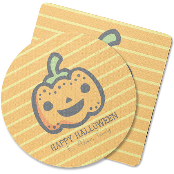 Custom Halloween Pumpkin Rubber Backed Coaster (Personalized)
