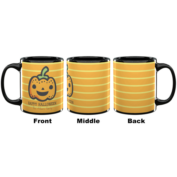 Halloween Pumpkin Coffee Mug - 11 oz - Black APPROVAL
