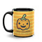 Halloween Pumpkin Coffee Mug - 11 oz - Black
