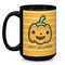 Halloween Pumpkin Coffee Mug - 15 oz - Black