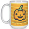 Halloween Pumpkin 15 Oz Coffee Mug - White (Personalized)